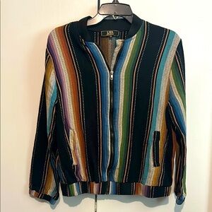 Lucky & Blessed Striped serape Multicolor Women's Jacket
